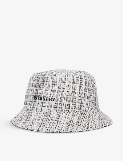 Shop Givenchy 4g Logo-print Woven Bucket Hat In Black