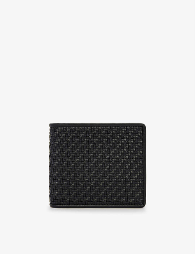 Shop Ermenegildo Zegna Textured Leather Billfold Wallet In Black