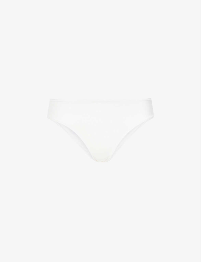 Shop Skims Women's Marble Fits Everybody Mid-rise Stretch-jersey Briefs