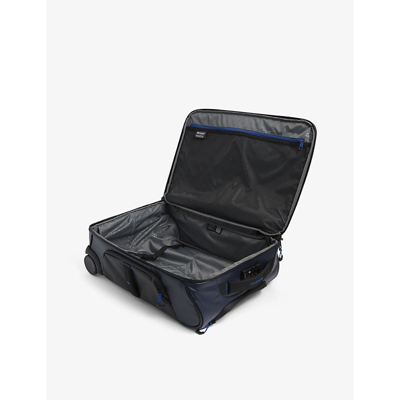 Shop Samsonite Duffle Logo-embossed Recycled-polyester Suitcase In Blue Nights