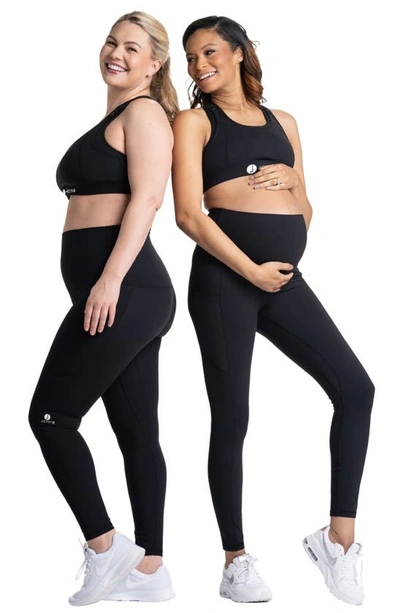 Shop Preggo Leggings Sima Active Nursing/maternity Sports Bra In Black