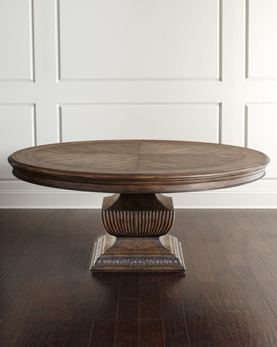 Hooker Furniture Rhapsody Round Dining Table 72" In Pecan