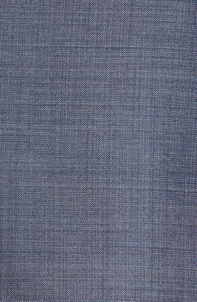 Shop Canali Kei Denim Effect Wool Suit In Blue