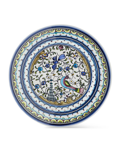 Shop Neiman Marcus Pavoes Blue And Green Dinner Plates, Set Of 4