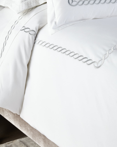 Shop Kassatex Two King Catena Pillowcases In Navy