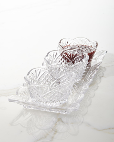 Godinger 4-piece Crystal Relish Server