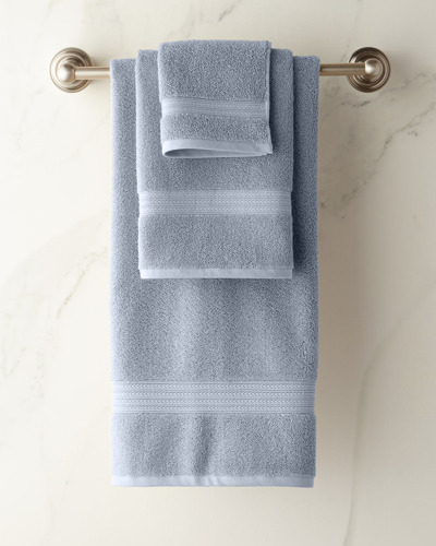 Shop Kassatex Six-piece Essentials Towel Set In Smoke Blue