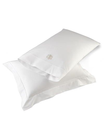 Shop Matouk Positano Hemstitch Standard Pillowcases In White