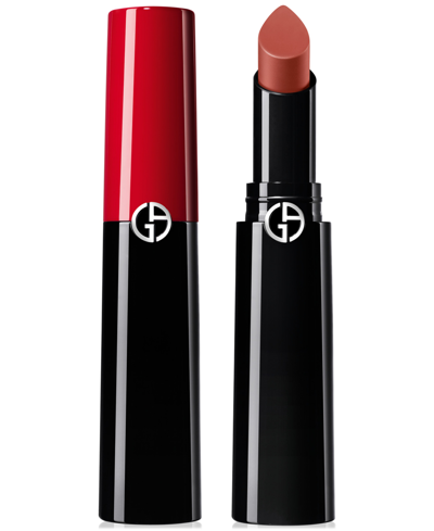 Shop Giorgio Armani Armani Beauty Lip Power Long-lasting Satin Lipstick In Mania (medium Beige Brick)