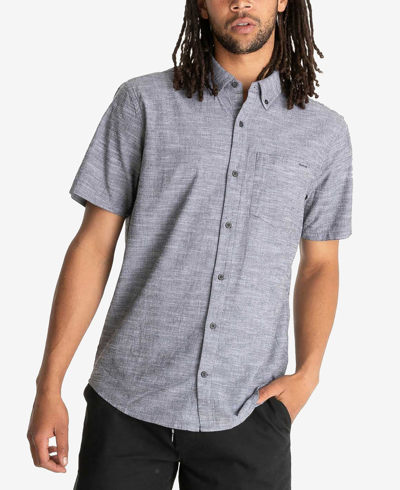 Shop Hurley Men's One And Only Stretch Button-down Shirt In Black