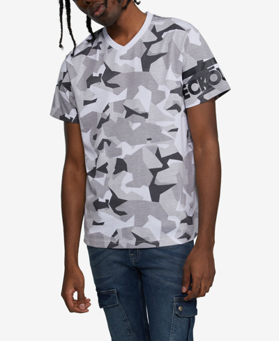 Shop Ecko Unltd Men's Short Sleeve Madison Ave V-neck T-shirt In White