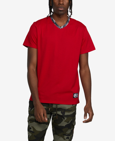 Shop Ecko Unltd Men's Short Sleeve Winning Ways V-neck T-shirt In Red