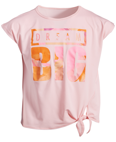 Shop Id Ideology Toddler & Little Girls Dream Big Knotted T-shirt, Created For Macy's In Rose Shadow