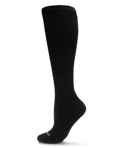 Shop Memoi Men's Classic Athletic Cushion Sole Compression Knee Sock In Black