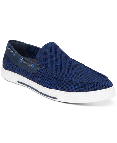 Shop Kenneth Cole Reaction Men's Trace Knit Slip-on Shoes In Navy