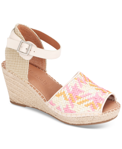 Shop Gentle Souls By Kenneth Cole Women's Charli Espadrille Wedge Sandals Women's Shoes In Rose Multi