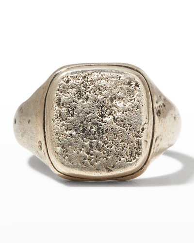 Shop John Varvatos Men's Distressed Silver Signet Ring