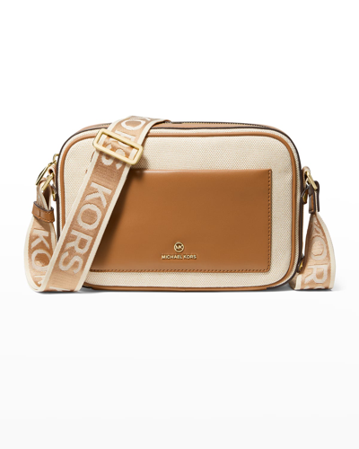 Michael Michael Kors Maeve Logo strap Canvas And Leather Crossbody