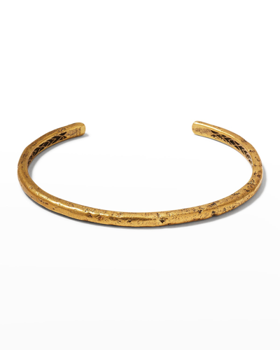 Shop John Varvatos Men's Distressed Cuff Bracelet In Gold