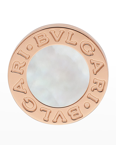 Shop Bvlgari Unisex   Rose Gold Mother-of-pearl Stud Earring, Single