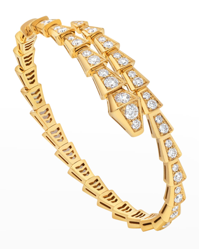 Shop Bvlgari Serpenti Yellow Gold Diamond Bracelet