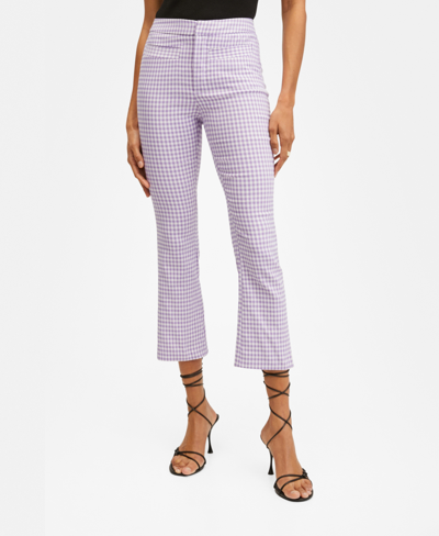 Shop Mango Women's Flare Crop Pants In Light/pastel Purple