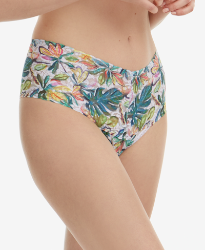Shop Hanky Panky Women's Bold Blooms Retro Thong Underwear Pr9k1926 In Palm Springs