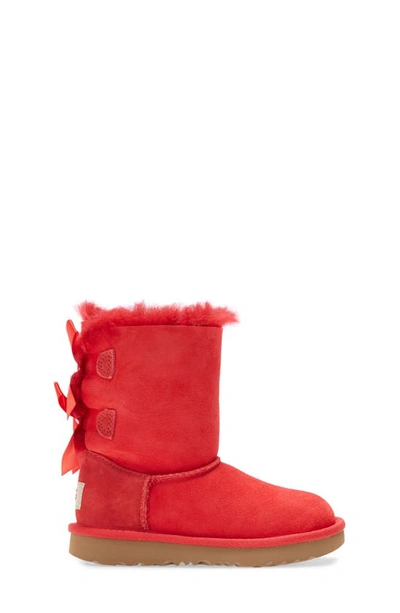 Shop Ugg Bailey Bow Ii Water Resistant Genuine Shearling Boot In Ribbon Red