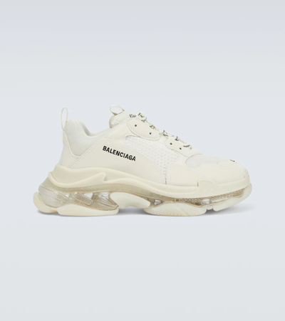 Shop Balenciaga Triple S Sneakers In Light Beige