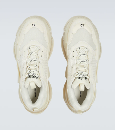 Shop Balenciaga Triple S Sneakers In Light Beige
