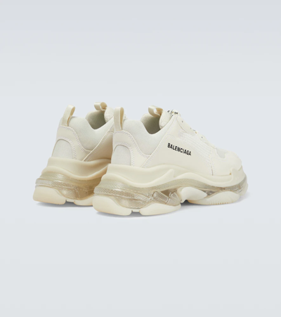 Balenciaga Triple S Bubble Sole Sneakers In White | ModeSens