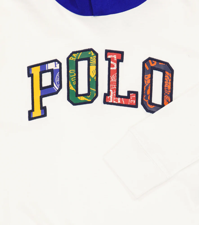 Shop Polo Ralph Lauren Embroidered Cotton Sweater In Deckwash White