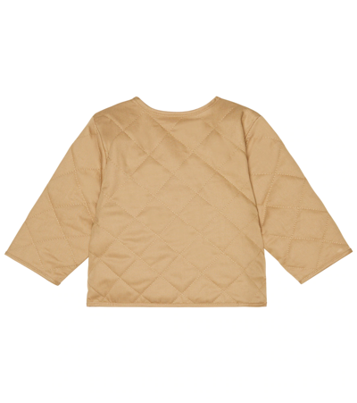 Shop Burberry Baby Vintage Check Reversible Jacket In Archive Beige
