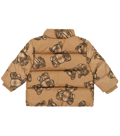 Shop Burberry Baby Thomas Bear Padded Jacket In Archive Beige Ip Pat