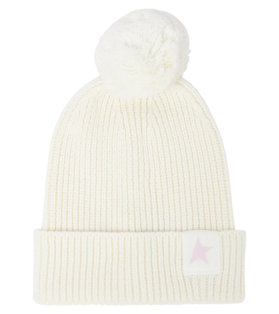 Shop Golden Goose Cotton And Wool Beanie In Papyrus