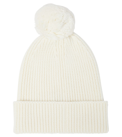 Shop Golden Goose Cotton And Wool Beanie In Papyrus