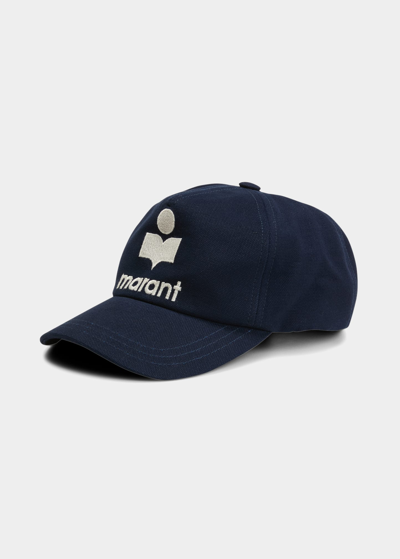 Shop Isabel Marant Tyron Logo Baseball Cap In Midnight