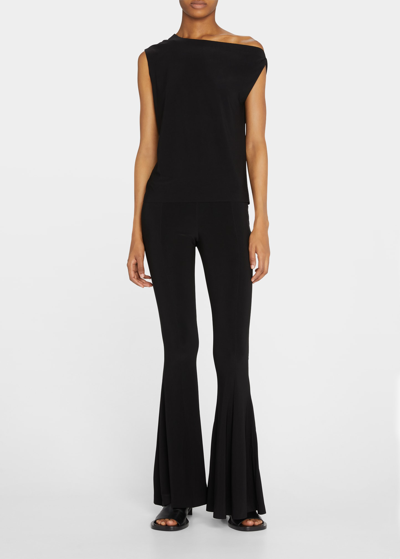 Shop Norma Kamali Drop Shoulder Top In Black