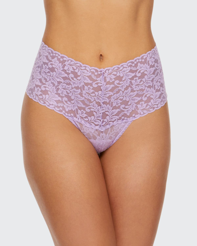 Shop Hanky Panky Retro Signature Lace Thong In Dragonfruit