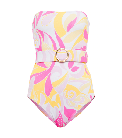 Shop Alexandra Miro Whitney Printed Swimsuit In Pink Yellow Paisley