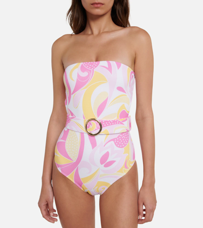 Shop Alexandra Miro Whitney Printed Swimsuit In Pink Yellow Paisley
