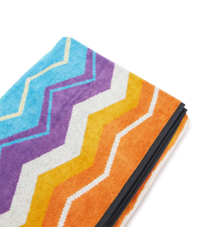 Shop Missoni Hugo Cotton Beach Towel In Multi