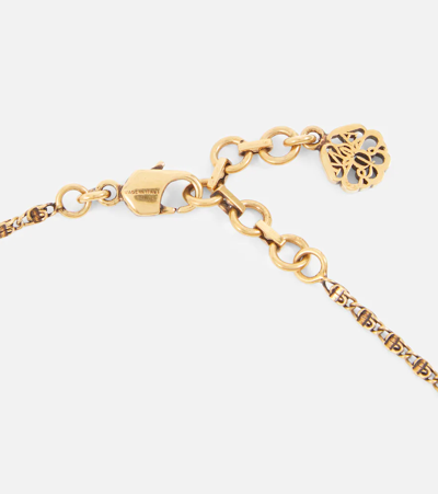 Shop Alexander Mcqueen Brass Chain Necklace In 0446+0448