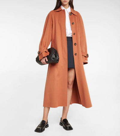Sportmax Wool And Cashmere Coat In Mattone
