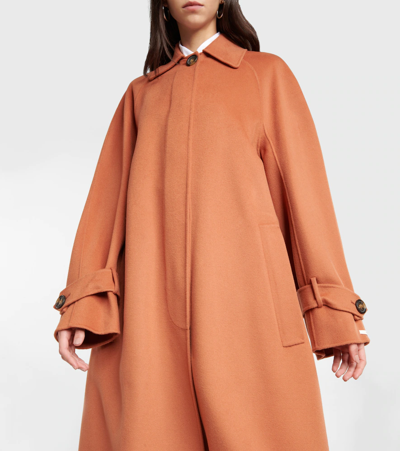 Sportmax Wool And Cashmere Coat In Mattone