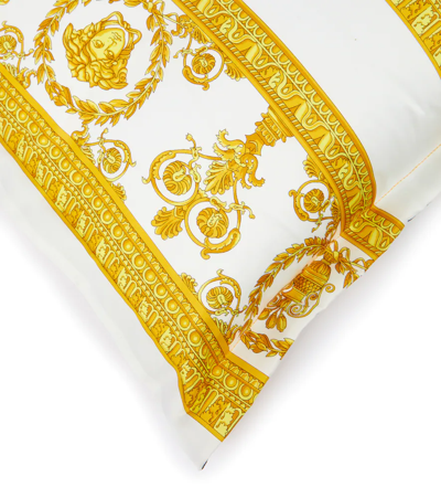 Shop Versace Baroque Reversible Cotton Cushion