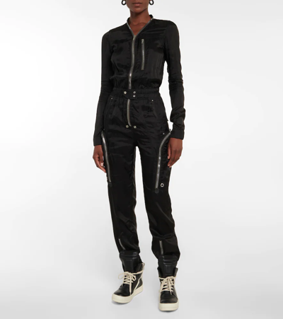 Rick Owens Geobasket Lace-up Leather High-top Trainers In Black/milk/milk