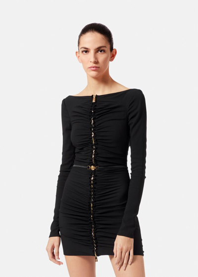 Shop Versace Medusa Mini Dress, Female, Black, 42