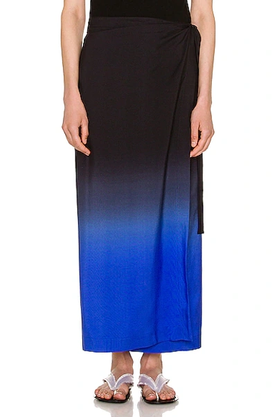 Shop The Row Olina Skirt In Black & Electric Blue