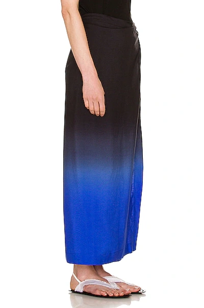 Shop The Row Olina Skirt In Black & Electric Blue